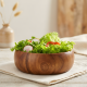 Wooden Bowl With 2 Spoons